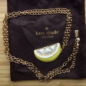 Kate Spade Lemon Wedge Slice Statement Necklace